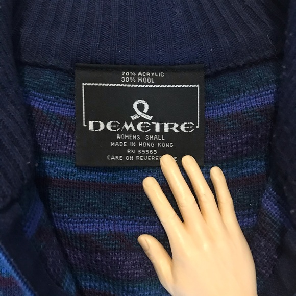 🏔 Vintage Demetre Wool Striped Ski Sweater 🏔 - Picture 5 of 7